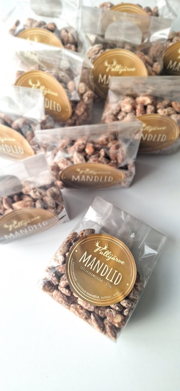 Röstitud mandlid soolakaramelliga 150g